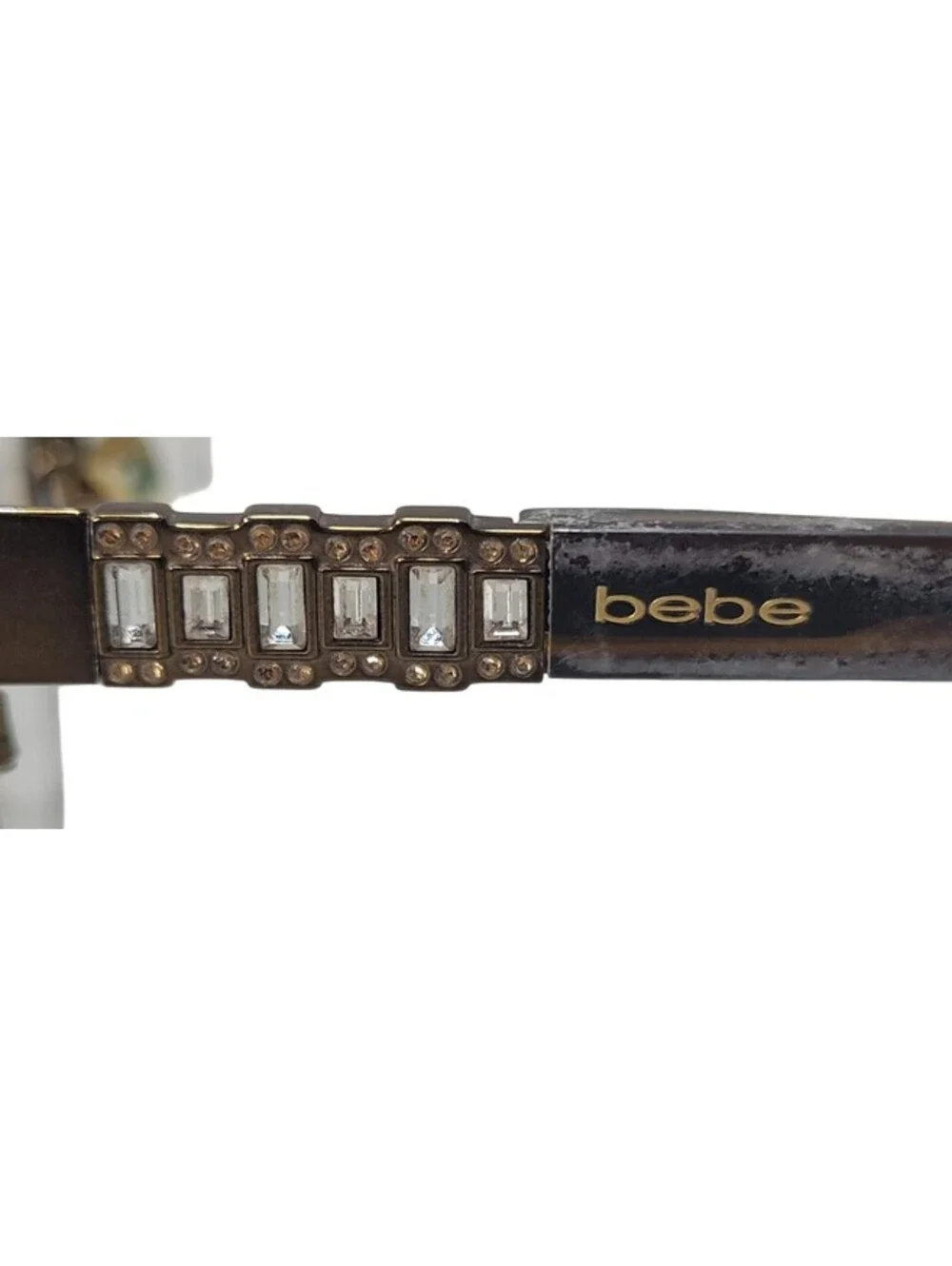 Bebe Eyeglasses Frame BB5153 200 Topaz 52-15 135 with Swarovski Crystals